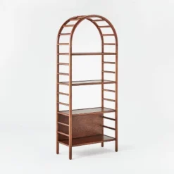 72" Holladay Curved Wooden Bookcase - Threshold™ Designed With Studio McGee 22 72" Holladay Curved Wooden Bookcase - Threshold™ Designed With Studio McGee -Furniture Haven Shop GUEST 245145c7 43e9 43cb 9096 d7c8d5f6dc83
