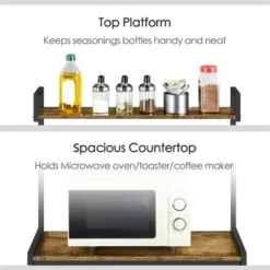 Yaheetech 5-Tier 56" H Baker’s Rack With Wire Basket & Power Outlets, Rustic Brown 13 Yaheetech 5-Tier 56" H Baker’s Rack With Wire Basket & Power Outlets, Rustic Brown -Furniture Haven Shop GUEST 24fa35f6 b5c3 4b82 a08e 1021846196d0