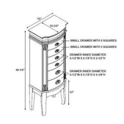 Verona Italian Influenced Jewelry Armoire Espresso - Powell Company -Furniture Haven Shop GUEST 254a7cab 2dc4 43fc b821 d70ecb2050fa