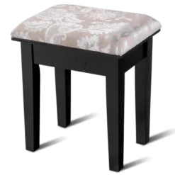 Costway Makeup Desk Vanity Dressing Table Square Stool 1 Large Black -Furniture Haven Shop GUEST 274f52b4 e8a4 4f17 826c cf967eb3932c