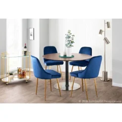 Set Of 2 Marcel Contemporary Dining Chair Gold/Blue Velvet - LumiSource -Furniture Haven Shop GUEST 28086c65 20c7 498a 83df 08246e127788