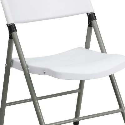 Emma And Oliver 2 Pack Commercial White Plastic Event Party Rental Folding Chair 5 Emma And Oliver 2 Pack Commercial White Plastic Event Party Rental Folding Chair - Image 5