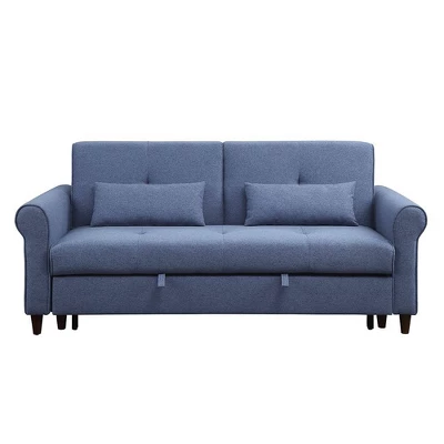 78" Nichelle Sofa Blue Fabric - Acme Furniture 1 78" Nichelle Sofa Blue Fabric - Acme Furniture