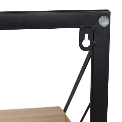 Honey-Can-Do 2 Tier Laundry Shelf With Wood Light Oak 2 Honey-Can-Do 2 Tier Laundry Shelf With Wood Light Oak - Image 2