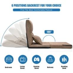 Costway Fold Down Chair Flip Out Lounger Convertible Sleeper Couch Futon Bed W/ Pillow 12 Costway Fold Down Chair Flip Out Lounger Convertible Sleeper Couch Futon Bed W/ Pillow -Furniture Haven Shop GUEST 2a91eca2 a62e 42ce 971d 1199eb78cade