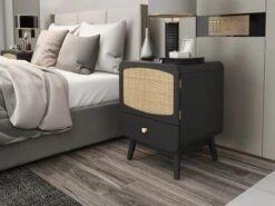 Alyson 22.13'' H X 15.75'' W X 15.75'' D Carry With 1 Rattan Doors And 1 Drawer Nightstand With Storage-The Pop Maison 13 Alyson 22.13'' H X 15.75'' W X 15.75'' D Carry With 1 Rattan Doors And 1 Drawer Nightstand With Storage-The Pop Maison -Furniture Haven Shop GUEST 2ba0d7a5 e8e7 4eb3 af78 40de9510487a