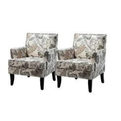 Set Of 2 Sara Upholstered Accent Arm Chair With Nail Head Trim | Karat Home-Stripe Red -Furniture Haven Shop GUEST 2cc7ff97 248d 492b 9cb8 de9eb110f822