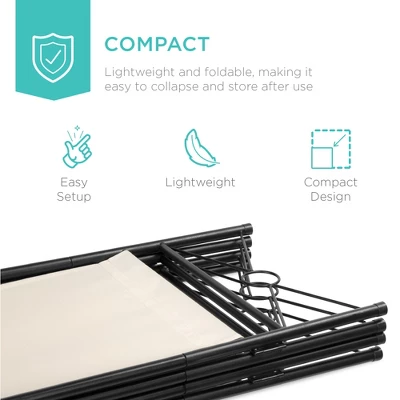 Best Choice Products 6ft 4-Panel Folding Privacy Screen Room Divider Decoration Accent W/ Steel Frame 4 Best Choice Products 6ft 4-Panel Folding Privacy Screen Room Divider Decoration Accent W/ Steel Frame - Image 4