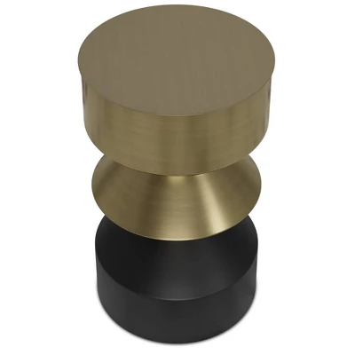 Clover Side Table Black/Brass - WyndenHall 2 Clover Side Table Black/Brass - WyndenHall - Image 2