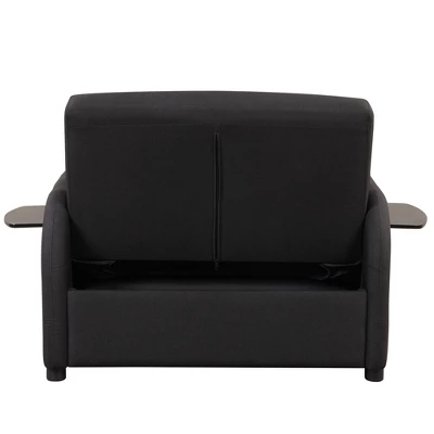 3 In 1 Pull Out Sleeper Sofa With 2 Wing Table And USB Charge-ModernLuxe 9 3 In 1 Pull Out Sleeper Sofa With 2 Wing Table And USB Charge-ModernLuxe - Image 9