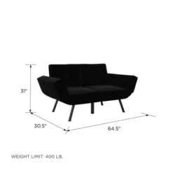 RealRooms Euro Upholstered Tufted Loveseat Futon With Storage Pockets -Furniture Haven Shop GUEST 2eb116b3 bf78 4e13 ad4d b2107c2ac50b