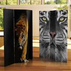 6" Double Sided Tiger Room Divider Orange - Oriental Furniture -Furniture Haven Shop GUEST 2f8c5a2b cd50 4cdf b43b ca01aae4f336