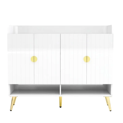 11-Tier Modern Wood Shoe Cabinet With Adjustable Shelves - ModernLuxe 5 11-Tier Modern Wood Shoe Cabinet With Adjustable Shelves - ModernLuxe - Image 5