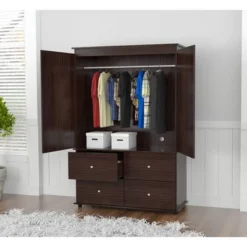 70.9" Video Combo Armoire Espresso - Inval -Furniture Haven Shop GUEST 31383ea5 25cd 433b 933b 991136a117be