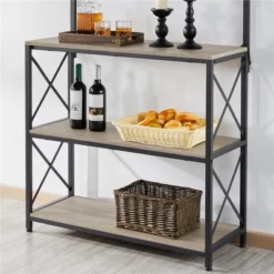 Yaheetech 63″ H Kitchen Baker’s Racks With 2 AC Outlets, 4-Tier Microwave Oven Stand 10 Yaheetech 63″ H Kitchen Baker’s Racks With 2 AC Outlets, 4-Tier Microwave Oven Stand -Furniture Haven Shop GUEST 31ad69e7 25af 4017 ad56 ccbf9073b58d