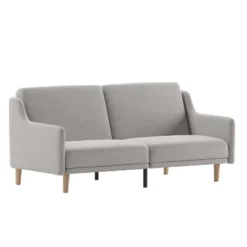 Emma And Oliver Plush Padded Upholstered Split Back Sofa Futon With Smooth Curved Removable Arms And Wooden Legs -Furniture Haven Shop GUEST 3316d526 f21c 4da7 abea 5619da478f15