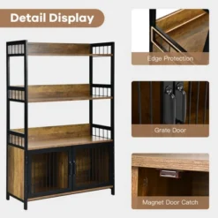 Costway 3-Tier Baker's Rack Industrial Kitchen Microwave Oven Stand W/Storage Cabinet 15 Costway 3-Tier Baker's Rack Industrial Kitchen Microwave Oven Stand W/Storage Cabinet -Furniture Haven Shop GUEST 33ab6997 bb5e 4a0d 8a31 2eb1b0c65cd5