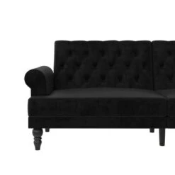 Cassidy Upholstered Futon - Paris Hilton X The Novogratz -Furniture Haven Shop GUEST 34a00b77 6247 4820 a4d2 4c7adf8ec3e3