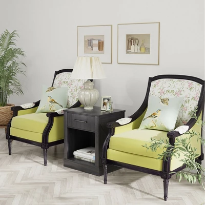 Costway Nightstand With Drawer And Shelf Rustic Wooden Bedside Table Bedroom Brown / Natural / Black 4 Costway Nightstand With Drawer And Shelf Rustic Wooden Bedside Table Bedroom Brown / Natural / Black - Image 4