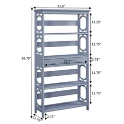 59.75" Omega 5 Tier Bookcase With Drawer - Breighton Home 9 59.75" Omega 5 Tier Bookcase With Drawer - Breighton Home -Furniture Haven Shop GUEST 35c5a85d cc6f 455c af92 6ee082034e6b