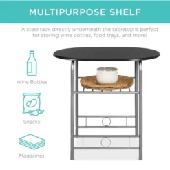 Best Choice Products 3-Piece Wood Dining Room Round Table & Chairs Set W/ Steel Frame, Built-In Wine Rack 11 Best Choice Products 3-Piece Wood Dining Room Round Table & Chairs Set W/ Steel Frame, Built-In Wine Rack -Furniture Haven Shop GUEST 361e4b4c b936 4de8 a6fc 755a9a062b58