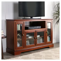 Glass Door Traditional Highboy TV Stand For TVs Up To 58" - Saracina Home 11 Glass Door Traditional Highboy TV Stand For TVs Up To 58" - Saracina Home -Furniture Haven Shop GUEST 3668ff5d 6e0d 4d30 9187 ebf028ce0835