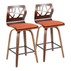 Set Of 2 Folia Mid-Century Modern Counter Height Barstools - LumiSource 22 Set Of 2 Folia Mid-Century Modern Counter Height Barstools - LumiSource -Furniture Haven Shop GUEST 3682f893 16b4 41d8 8a7b 7bdfae867d3d