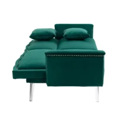 Modern Velvet Upholstered Loveseats Sofa With 2 Pillows-ModernLuxe -Furniture Haven Shop GUEST 3685fea5 0922 4267 9035 98485d661913