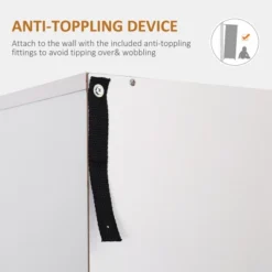 HOMCOM 66" Buffet With Hutch, Freestanding Kitchen Pantry With 2 Large Cabinets, 1 Pull Up Cabinet, 3 Drawers & Wide Countertop, White 9 HOMCOM 66" Buffet With Hutch, Freestanding Kitchen Pantry With 2 Large Cabinets, 1 Pull Up Cabinet, 3 Drawers & Wide Countertop, White -Furniture Haven Shop GUEST 371947ec d48c 47b3 b170 125f3d87458b