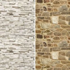 6" Double Sided Stone Wall Canvas Room Divider Gray - Oriental Furniture -Furniture Haven Shop GUEST 37b05689 621b 4782 b124 030338ceebb4