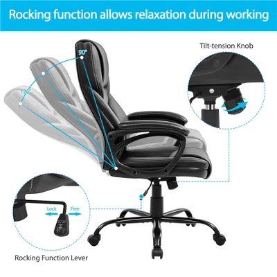 Yaheetech Faux Leather Executive Office Chair With Ergonomic High Back 6 Yaheetech Faux Leather Executive Office Chair With Ergonomic High Back - Image 6
