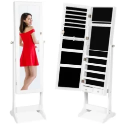 Best Choice Products 6-Tier Standing Mirror Lockable Storage Organizer Cabinet Armoire W/ Velvet Interior 15 Best Choice Products 6-Tier Standing Mirror Lockable Storage Organizer Cabinet Armoire W/ Velvet Interior -Furniture Haven Shop GUEST 3847c497 3606 4995 9129 4709b6822828