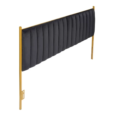 King Chloe Steel/Velvet Upholstered Headboard - LumiSource 5 King Chloe Steel/Velvet Upholstered Headboard - LumiSource - Image 5
