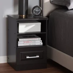 Odelia Modern And Contemporary Finished 1 Drawer Nightstand Dark Brown - Baxton Studio 13 Odelia Modern And Contemporary Finished 1 Drawer Nightstand Dark Brown - Baxton Studio -Furniture Haven Shop GUEST 387113aa ffb1 4bce a19b e4c14db7af84