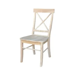 Set Of 2 X Back Chairs With Solid Wood Seat Unfinished - International Concepts -Furniture Haven Shop GUEST 38926bd7 7511 4ad4 87ed 2b62b68904bb