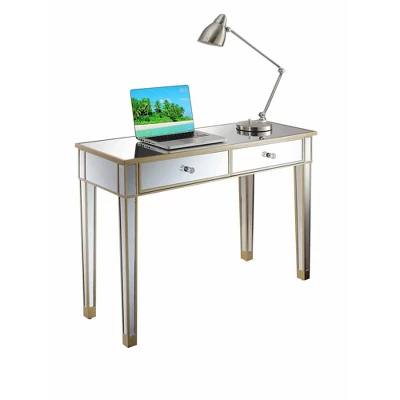 Gold Coast Mirrored Desk - Breighton Home 2 Gold Coast Mirrored Desk - Breighton Home - Image 2