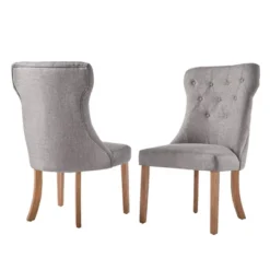 Set Of 2 Amiford Button Tufted Hourglass Dining Chair - Inspire Q -Furniture Haven Shop GUEST 3998f395 5660 4de0 96b7 0a2f0011b56d