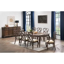 Chateau Dining Table Brown - Treasure Trove Accents -Furniture Haven Shop GUEST 39d318c1 e2a4 47d4 ac28 3ad91f6987ee