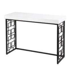 Cobepers Contemporary Console Table Brown/White - Aiden Lane -Furniture Haven Shop GUEST 3a80cbf8 4484 4140 93d7 e2e8ff98a50a
