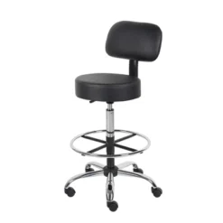 Medical/Drafting Stool With Back Cushion - Boss Office Products -Furniture Haven Shop GUEST 3b431645 9e94 46a9 a2d0 984c406f4815