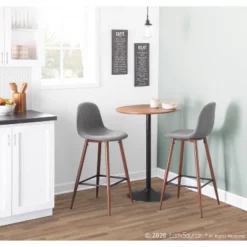 Set Of 2 Pebble Mid-Century Modern Modern Barstools Walnut/Charcoal - LumiSource 18 Set Of 2 Pebble Mid-Century Modern Modern Barstools Walnut/Charcoal - LumiSource -Furniture Haven Shop GUEST 3c8f3513 3565 4288 b873 34e69413a7f3
