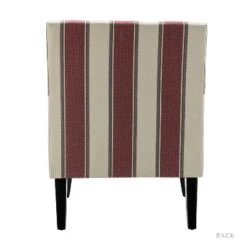 Set Of 2 Sara Upholstered Accent Arm Chair With Nail Head Trim | Karat Home-Stripe Red -Furniture Haven Shop GUEST 3ca115c9 3d0f 427c adf8 f28b6dddf8ba