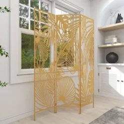 Glam Metal Palms Room Divider Screen Gold - Olivia & May 24 Glam Metal Palms Room Divider Screen Gold - Olivia & May -Furniture Haven Shop GUEST 3d9dade2 8c90 4905 abb5 8af635060f31