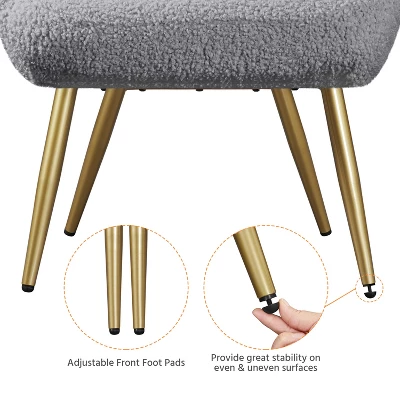 Yaheetech Modern Boucle Fabric Accent Chair For Living Room Bedroom 5 Yaheetech Modern Boucle Fabric Accent Chair For Living Room Bedroom - Image 5