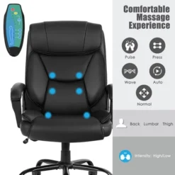 Costway Big & Tall 500lb Massage Office Chair E Xecutive PU Leather Computer Desk Chair 13 Costway Big & Tall 500lb Massage Office Chair E Xecutive PU Leather Computer Desk Chair -Furniture Haven Shop GUEST 3e8c8118 2f29 4152 8b74 121cd12ac366