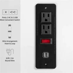 Yaheetech 3-Tier Wooden Console Table With Power Outlet Entryway Table -Furniture Haven Shop GUEST 3ed1802b d8e8 4199 9a34 9cc60c2d8d8d