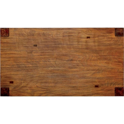 Arsenio Sturdy Wooden Dining Table Dark Oak - HOMES: Inside + Out 2 Arsenio Sturdy Wooden Dining Table Dark Oak - HOMES: Inside + Out - Image 2