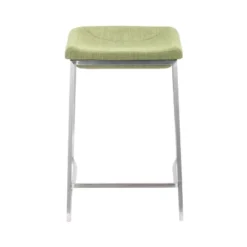 24" Set Of 2 Contemporary Sleek Modern Counter Height Barstools Green - ZM Home -Furniture Haven Shop GUEST 3ef43755 71f1 410d b114 080d253c64a0