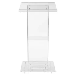 Lectern With Shelf Clear Acrylic - Hampden Furnishings -Furniture Haven Shop GUEST 3f4bf1eb d576 478e b04a 814770f7d656