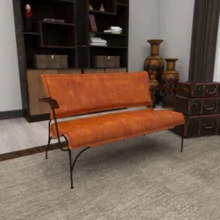 Vintage Leather Loveseat Brown - Olivia & May -Furniture Haven Shop GUEST 40329fa9 30dd 4cf7 8855 854a5ffc324b